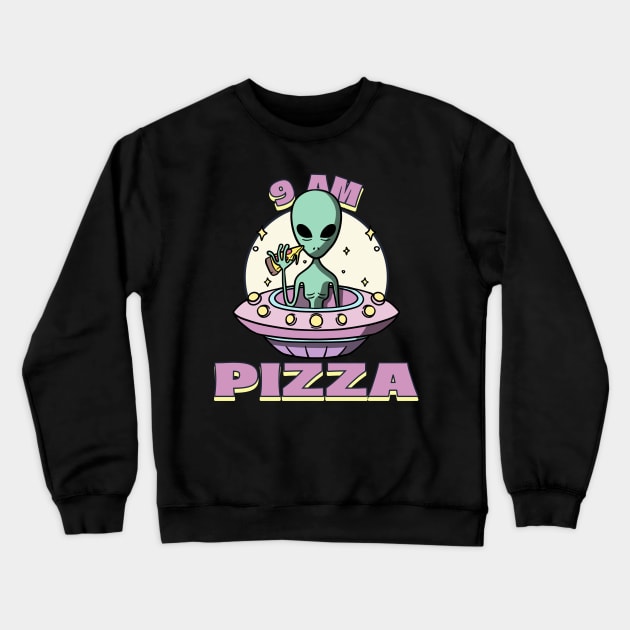 Legendary Night 9 AM PIZZA Nihilist Absurd Silly Dark Humor T-Shirt Crewneck Sweatshirt by TV Dinners